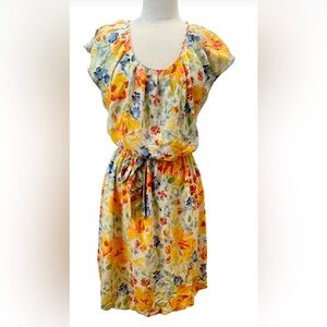 LC Lauren Conrad Floral Mini Dress - Yellow and Blue